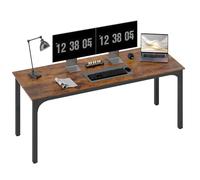 HOMCOM Grand Bureau 71" pour 2 Brun Rustique