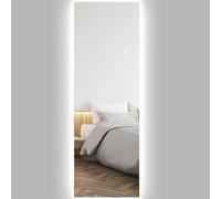 HOMCOM Grand Miroir Mural 120 x 40 cm avec éclairage LED Miroir Pleine Longueur rectangulaire sans carde, Anti-déflagrante, intensité Variable, 3 Couleurs d'éclairage, pour Salon Chambre, Transparent