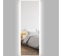 HOMCOM Grand Miroir Mural Rectangulaire 120 x 40 cm avec Éclairage LED | Miroir Pleine Longueur, Sans Carde, Anti-Déflagrante, Intensité Variable, 3 Couleurs D'éclairage, Transparent