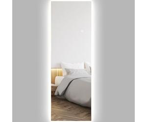 HOMCOM Grand Miroir Mural Rectangulaire 120 x 40 cm avec Éclairage LED | Miroir Pleine Longueur, Sans Carde, Anti-Déflagrante, Intensité Variable, 3 Couleurs D'éclairage, Transparent
