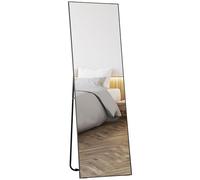 HomCom Miroir pleine longueur rectangulaire 50 x 160 cm — sur pied/mural/posé — Noir