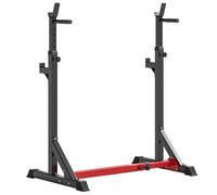 HOMCOM - gravity squat rack - Acier - 122x73x171cm - Rouge, Noir