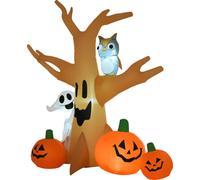 HOMCOM Halloween Spectre gonflable Figure aérienne Décoration lumineuse 120/ 240 cm (Arbre gonflable hanté)
