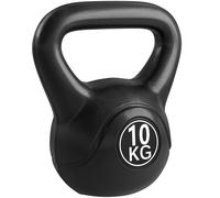 HOMCOM Haltère boule Kettlebell 10 kg de poids haltère rempli de sable Noir