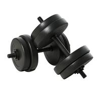 HOMCOM - haltères - HDPE - 35x22x22cm - Noir