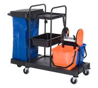 HOMCOM HOMCOM Chariot de nettoyage Chariot de nettoyage avec 4 roues 2 seaux 720-008
