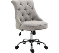 Homcom HOMCOM Siège de travail rembourré Fauteuil de direction supportant une charge de 150 kg, réglable en hauteur Lin 836-117