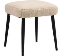 HOMCOM Tabouret Repose-Pieds en Imitation Cachemire Beige