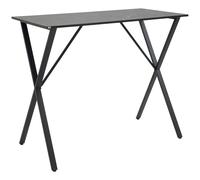 HOMCOM Industrial Style Bar Table High Table Marble Effect Wood and Steel 120x60x102 cm, Noir