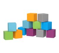HOMCOM Jouet d'escalade et de ramper pour enfants, mousse EPE souple, 20x20x20 cm, Multicolore, 1-3 ans