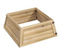 HOMCOM Jupe de sapin de Noël 65 x 65 cm Col de sapin de Noël en bois de sapin de Noël Panier de Noël pour fête Noël Bois naturel