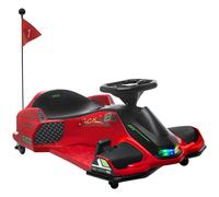 HOMCOM Kart électrique pour enfant 12V, karting enfant, vitesse réglable 3-8 km/h, mode de dérive, 90 x 53 x 99 cm, rouge