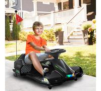 HOMCOM Kart électrique pour enfant 12V, karting enfant, vitesse réglable 3-8 km/h, mode de dérive, 90 x 53 x 99 cm, bleu