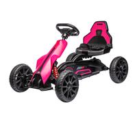 HOMCOM Kart électrique pour enfant 12V - Vitesse réglable 3-5km/h pour enfants de 3 à 8 ans - siège réglable - rose