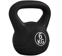 HOMCOM Kettlebell Kettlebell Kettlebell de fitness avec poignée large antidérapante pour exercices et entraînement à la maison et à la salle de sport, 20 x 13 x 22 cm, noir