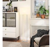 HOMCOM Lampadaire de 150 cm avec 3 Modes, Luminosité Réglable et Interrupteur au Pied, Blanc