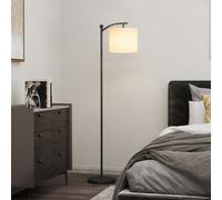 HOMCOM Lampadaire dimmable 2 températures de couleur avec télécommande, minuterie de 60 minutes, 160 cm, noir