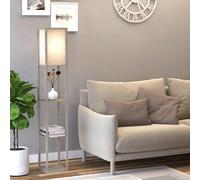 HOMCOM Lampadaire étagère Lampe étagère 26L x 26l x 160H cm 3 étagères 4 Niveaux MDF Noir Description:Ce lampadaire étagère est une conception 2 en 1, vous offrant à la fois de la lumière et des espac