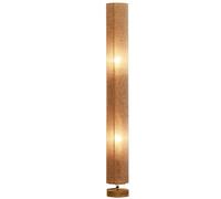 Homcom Lampadaire Lampe Colonne sur Pied Abat-Jour Lin Circulaire Double Lumière Tamisée 40 W Ø 15 x 120 cm Gris Chiné