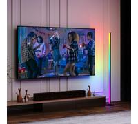 HOMCOM Lampadaire LED RGBIC contrôle APP et télécommande, musique sync, 16 millions de couleurs, modes de scène et minuterie
