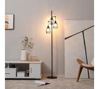HOMCOM Lampadaire style industriel 40 W max. 3 abat-jours en métal filaire luminosité réglable - ampoule E27 - noir Description:Ce superbe lampadaire sur pied style industriel avec triple suspension e