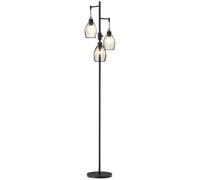 HomCom Lampadaire style industriel 3 abat-jours métal luminosité réglable E27 40 W max Noir