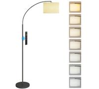 HOMCOM Lampadaire sur Pied de Salon Lampe LED Dimmable 180 cm Noir