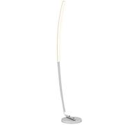 HOMCOM Lampadaire sur pied Arc design LED, 3 niveaux réglables, interrupteur à pied, argenté
