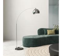 HOMCOM Lampadaire sur Pied Marbre 40W E27 Longueur 110-115 cm Noir Gris