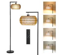 HOMCOM Lampadaire sur Pied Salon 3000-6500K Dimmable 170H cm en Noir