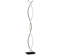 HOMCOM Lampadaire sur pied salon, lampe réglable 3 niveaux, moderne à double spirale, interrupteur pied, noir