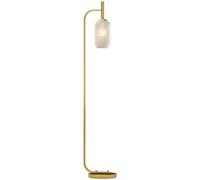 HOMCOM Lampadaire sur Pied Salon Lampe sur Pied 152 cm Interrupteur Or