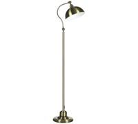 HOMCOM Lampadaire sur pied salon rotatif à 180°, lampadaire à arc avec abat-jour réglable, interrupteur, lampe sur pied E27, lampe de lecture en métal, pour salon, chambre, bureau, bronze