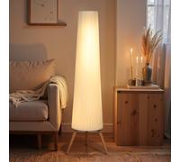 HOMCOM Lampadaire sur Pied Trépied avec Interrupteur au Pied et Luminosité Réglable, 46x46x153 cm, Blanc