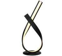 HOMCOM Lampe à Poser Design Spirale Lampe de Chevet Intensité Variable Noir | Moderne, en Alu., pour Chambre, Salon, Atmosphère, Cadeau