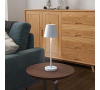 HOMCOM Lampe de Table de Chevet sans Fil avec Lumières LED Lampe de Table USB-C Rechargeable 3 Couleurs Ø11,2x36,5 cm Gris