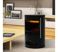 HOMCOM LED Cheminée Électrique Cheminée Murale Cheminée sur Pied avec Effet de Flamme 900/2000W 41x41x64,5cm