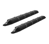 HOMCOM - Lot de 2 barres de toit - Plastique - 120x12x7cm - Noir