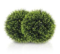 HOMCOM Lot de 2 Boules topiaires artificielles protégées UV 45 cm Vert