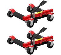 HOMCOM Lot de 2 Chariots de manutention de Voiture 680 kg Noir