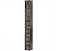 HOMCOM Lot de 2 étagères colonnes armoire de rangement CD-DVD 12 compartiments 21 x 22,5 x 88,5 cm capacité 204 CD marron