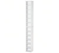 HOMCOM Lot de 2 étagères colonnes Armoire de Rangement CD-DVD 6 + 6 Compartiments dim. 21L x 19l x 88H cm capacité Max. 160 CD Coloris hêtre Description:Organisez facilement vos collections de CD, DVD