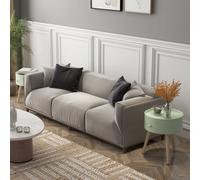 HOMCOM Lot de 2 tables basses - table de chevet - table de nuit ronde - design scandinave table d'appoint bout de canapé