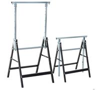 HOMCOM - Lot de 2 tréteaux - Bois - 68x58x80cm - Noir