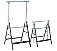 HomCom – Tréteaux – Lot de 2 pliables en bois 68x58x80 cm – Noir