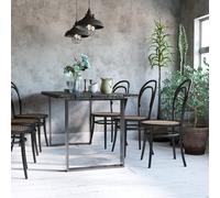 HOMCOM Lot de 4 pieds rectangulaires en acier noir pour table - hauteur 72 cm - design contemporain