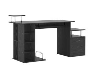 Homcom Luxe Parc enclos modulable pour Chien 8 Panneaux Porte verrouillable Acier époxy Noir