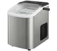 HOMCOM Machine à glaçons, 12kg en 24h, 9 glaçons en 7 minutes, ice maker portable avec fonction autonettoyante, noir