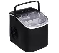 HOMCOM Machine à glaçons - 9 cubes prêts en 6 à 12 minutes, 12 KG/24 heures, distributeur d'eau avec réservoir d'eau de 1,3 l pour cuisine, bureau, bar et fête, noir.