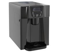 HOMCOM Machine à glaçons avec distributeur d'eau, 12kg en 24h, 9 glaçons en 6-10 minutes, ice maker portable, taille de glaçon réglable, minuterie, pour maison, cuisine, bureau, bar, noir